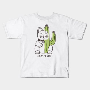 Cat Tus Cat Cactus Kids T-Shirt